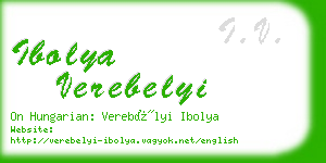 ibolya verebelyi business card